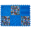 Masážna ortopedická podložka Puzzle "Mix" 6 prvkov Modrá houba