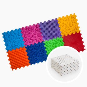 Masážna ortopedická podložka Ortek "Puzzle Mix" 8 modulov DARČEK