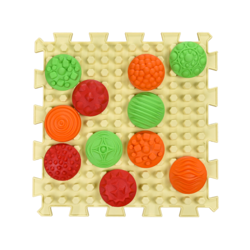 Masážna podložka Ortek Mix Puzzle – 6 dielov + 6 sád modulov Vzory