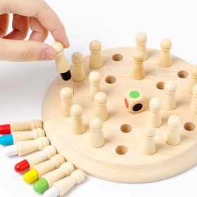 Mentálne šachy na rozvoj pamäti a pozornosti Drevená Montessori hračka 
