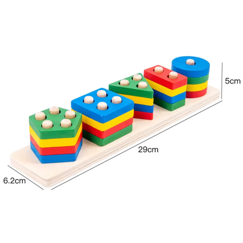Drevená Montessori vkladačka Tvary 