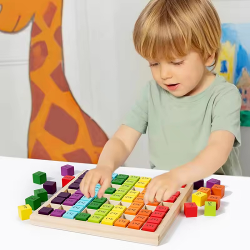 Drevená Montessori násobilka