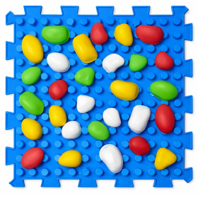 Masážna podložka Puzzle Mix PLÁSTVE, 1 diel + sada modulov Kamene