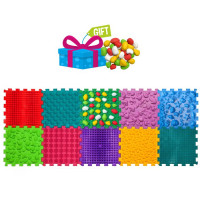 Masážna podložka Ortek Mix Puzzle, 10 dielov + modul Kamene