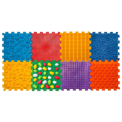 Masážna podložka Ortek Mix Puzzle, 8 dielov + modul Kamene