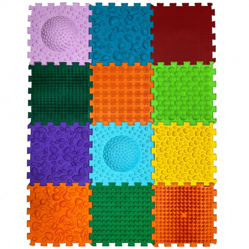 Masážna podložka Ortek Mega Mix Puzzle, 12 dielov, AKTUALIZOVANÁ