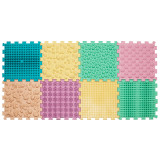 Masážna podložka Puzzle Mix Pastel 8 prvkov Fyzioterapie psů