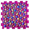 Masážna ortopedická podložka Puzzle "Mix" 6 prvkov Ružový kamienok