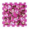 Masážna ortopedická podložka Puzzle "Mix" 6 prvkov Ružová huba