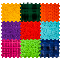 Masážna podložka Ortek Dinosaury Puzzle 9 prvkov