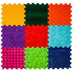 Masážna podložka Ortek Dinosaury Puzzle 9 prvkov