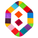 Masážna podložka Ortek Puzzle 14 prvkov + 8 trojuholníkov Fyzioterapie psů