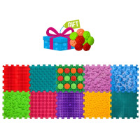 Masážna podložka Ortek Mix Puzzles, 10 dielikov + bezplatné vzory