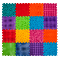 Masážna podložka ortopedická na nohy ortopedická Puzzle "Mega Mix" 16 prvkov