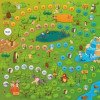 Masážna ortopedická podložka Puzzle "Mix" 10 prvkov + Hra Lesné dobrodružstvá DARČEK 