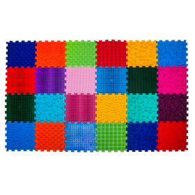 Masážna ortopedická podložka Puzzle "Mix" 24 prvkov Fyzioterapie psů