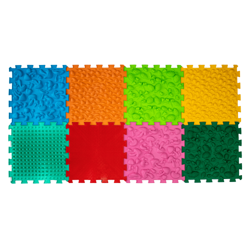 Senzorická masážna podložka pre psov Puzzle "Mix" 8 prvkov Fyzioterapie psů