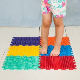 Masážna ortopedická podložka Puzzle "Námorná" 6 prvkov