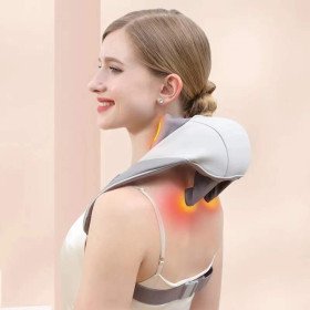 Masážny prístroj na krk a ramená s funkciou vyhrievania PRO Valčekový masážny prístroj Shiatsu